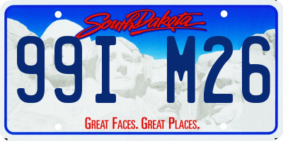 SD license plate 99IM26