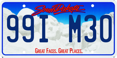 SD license plate 99IM30