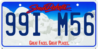 SD license plate 99IM56