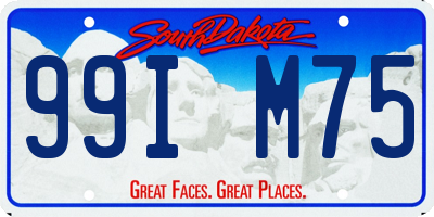 SD license plate 99IM75