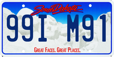 SD license plate 99IM91