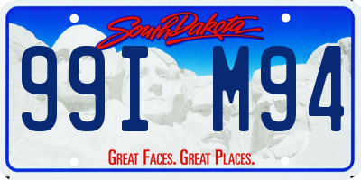 SD license plate 99IM94