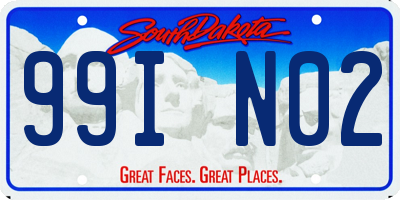 SD license plate 99IN02