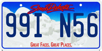 SD license plate 99IN56