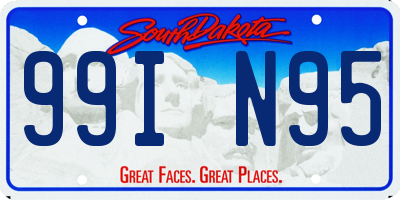 SD license plate 99IN95