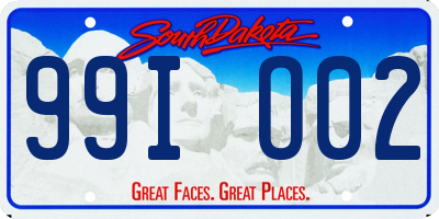 SD license plate 99IO02