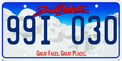 SD license plate 99IO30