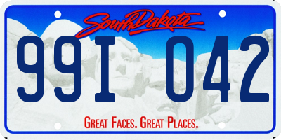 SD license plate 99IO42