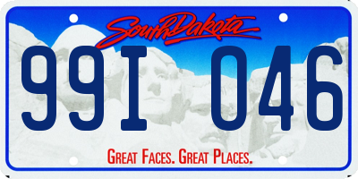 SD license plate 99IO46