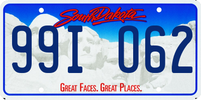 SD license plate 99IO62