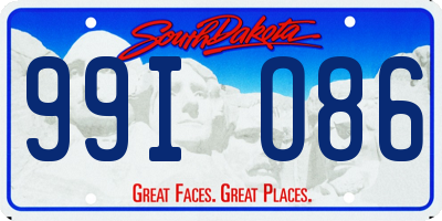 SD license plate 99IO86