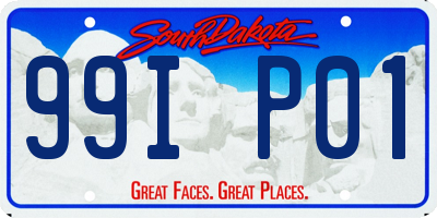 SD license plate 99IP01