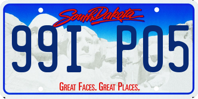 SD license plate 99IP05