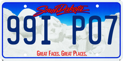 SD license plate 99IP07