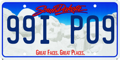 SD license plate 99IP09