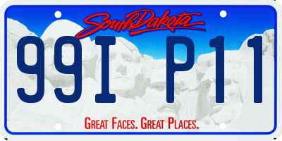 SD license plate 99IP11