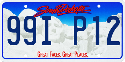 SD license plate 99IP12