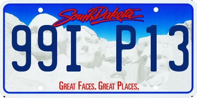 SD license plate 99IP13