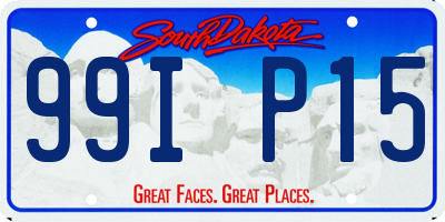 SD license plate 99IP15