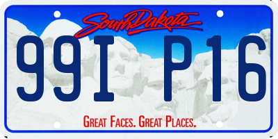SD license plate 99IP16