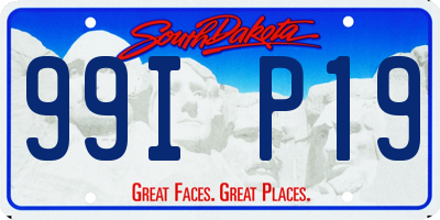 SD license plate 99IP19