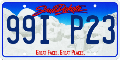 SD license plate 99IP23