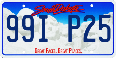 SD license plate 99IP25