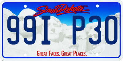 SD license plate 99IP30