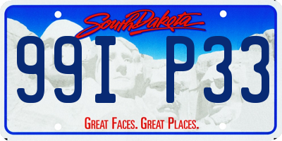 SD license plate 99IP33