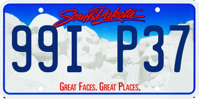 SD license plate 99IP37