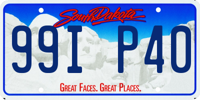 SD license plate 99IP40