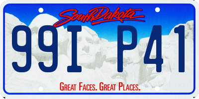 SD license plate 99IP41
