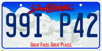 SD license plate 99IP42