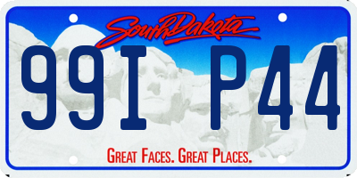 SD license plate 99IP44