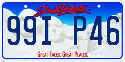 SD license plate 99IP46
