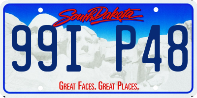 SD license plate 99IP48