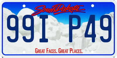 SD license plate 99IP49