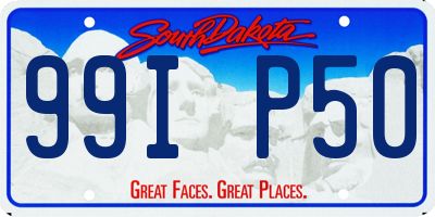 SD license plate 99IP50