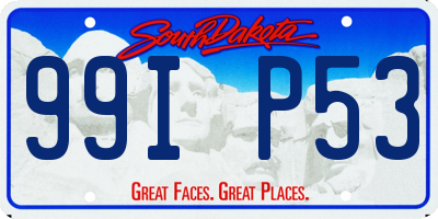 SD license plate 99IP53