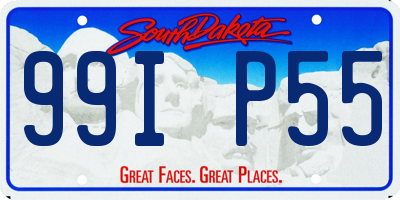 SD license plate 99IP55