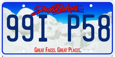 SD license plate 99IP58
