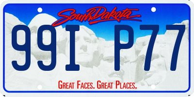 SD license plate 99IP77