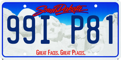 SD license plate 99IP81
