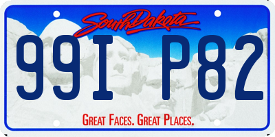 SD license plate 99IP82