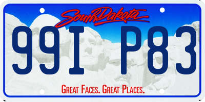 SD license plate 99IP83