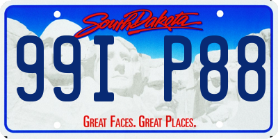 SD license plate 99IP88