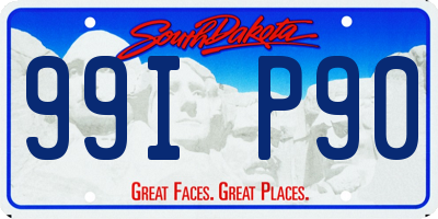 SD license plate 99IP90