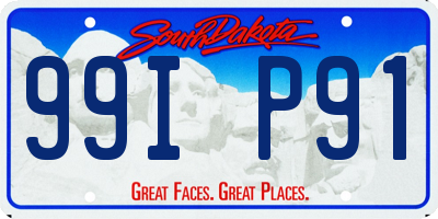 SD license plate 99IP91