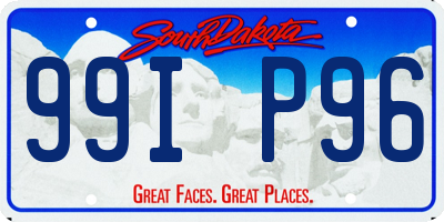 SD license plate 99IP96