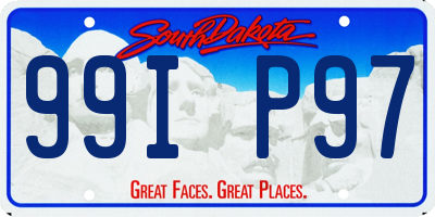 SD license plate 99IP97